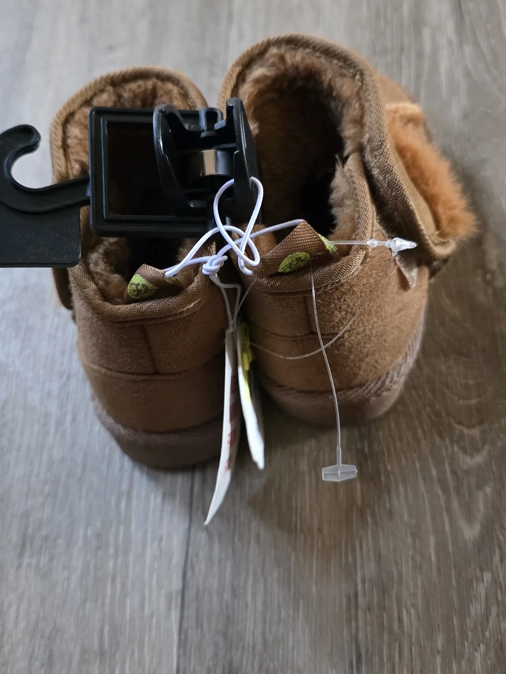 Kids Brown Bear Plush Bootie Slippers - Cozy Toddler Shoes